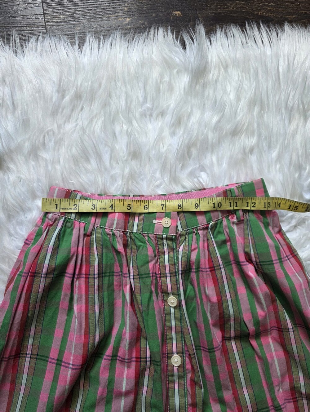 J Crew Button-Up Vintage Plaid Midi Skirt - Picture 8 of 9
